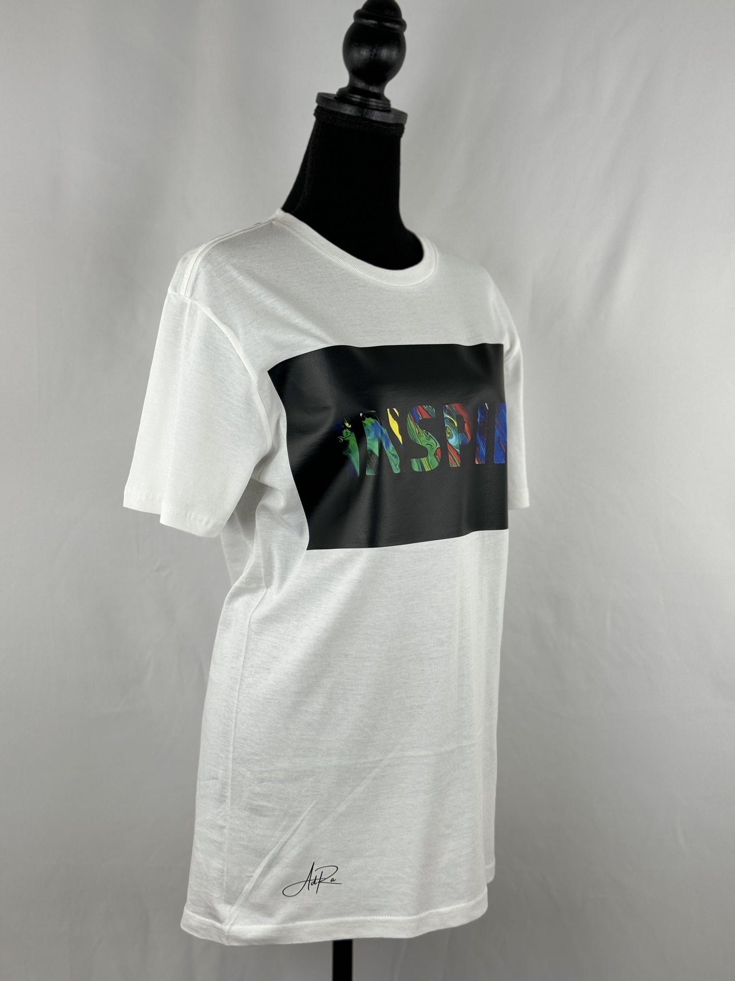 "INSPIRE" Multi-Colored Lettering Tee - Make a Statement with AdRa Apparel