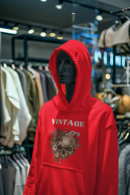 Vintage Skull Hoodie – A Unique Blend of Retro and Nature