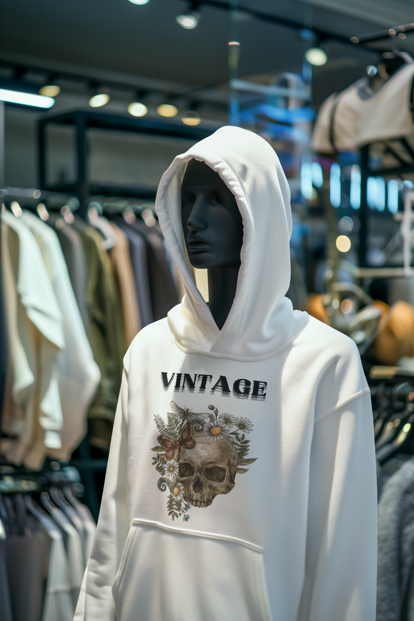 Vintage Skull Hoodie – A Unique Blend of Retro and Nature