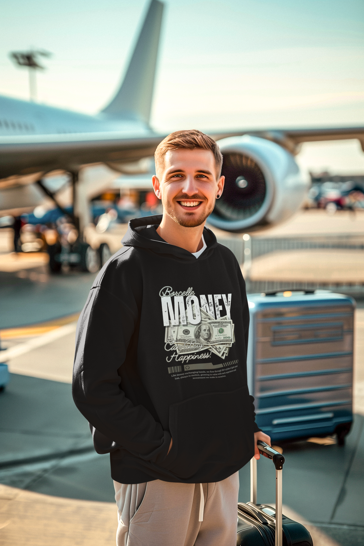 Money Can Buy Happiness Hoodie - Bold Statement Design