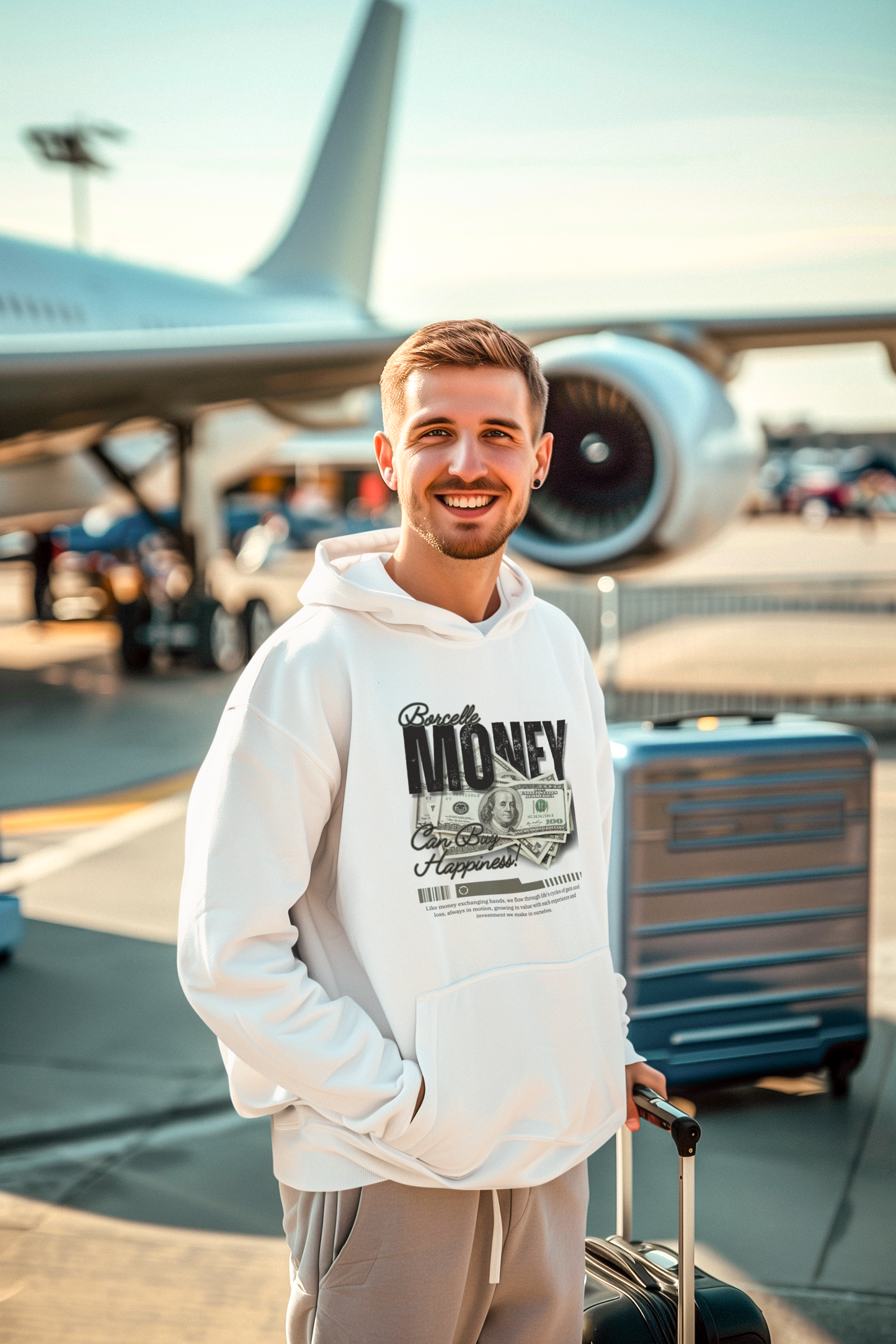 Money Can Buy Happiness Hoodie - Bold Statement Design