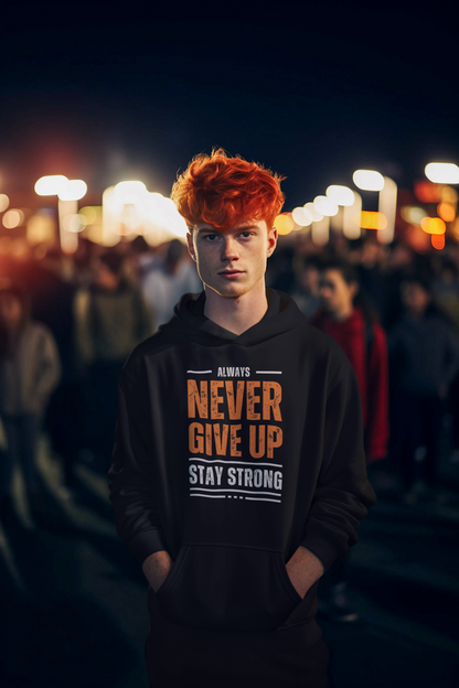 Always Never Give Up - Motivational Hoodie