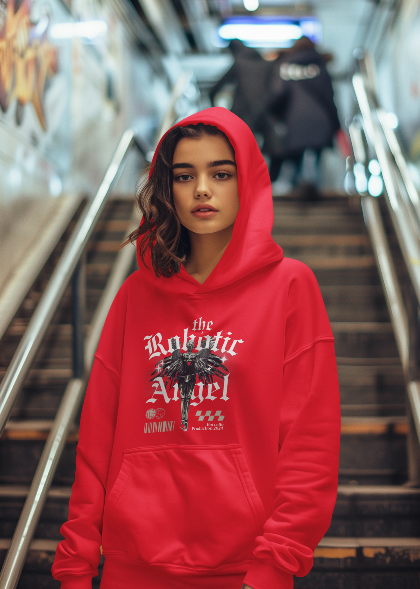 The Robotic Angel Hoodie - Futuristic Streetwear