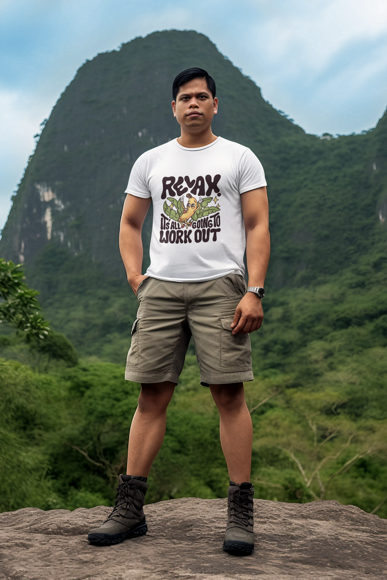 Relax Vibes T-Shirt - Casual Comfort in Nature-Inspired Style