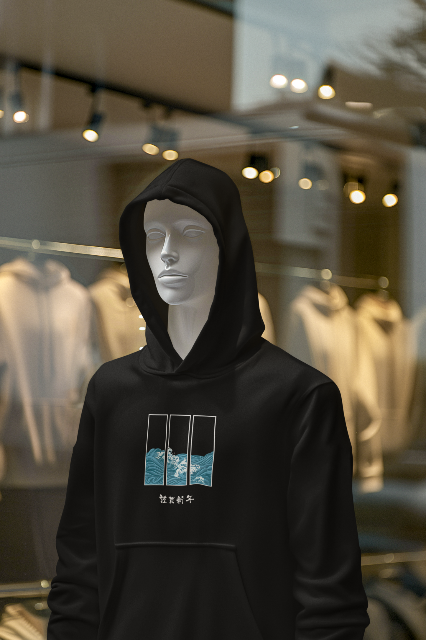 Minimalist Japanese Wave Hoodie - Stylish & Comfortable