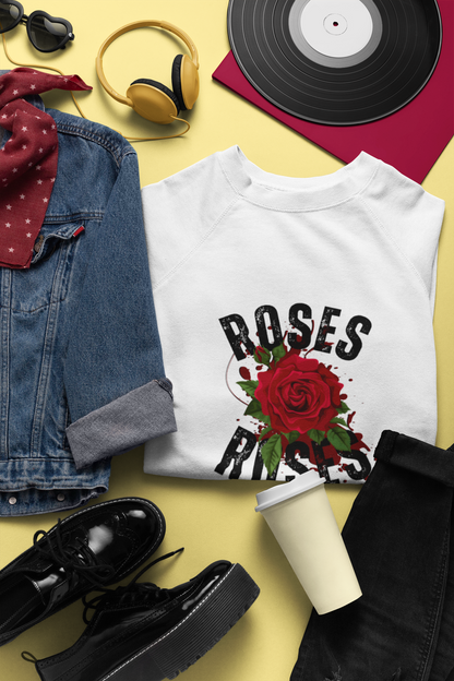 Bold Roses Sweatshirt - Stylish Floral Design