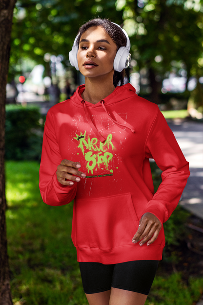 Never Stop Hoodie – Graffiti Inspired Design for Active Go-Getters