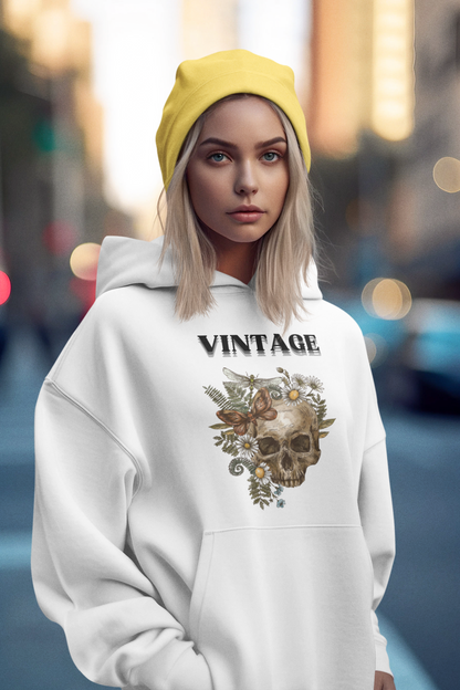 Vintage Skull Hoodie – A Unique Blend of Retro and Nature