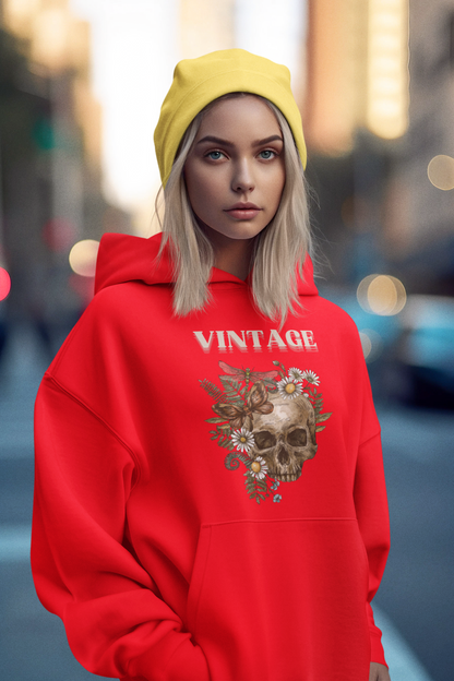 Vintage Skull Hoodie – A Unique Blend of Retro and Nature