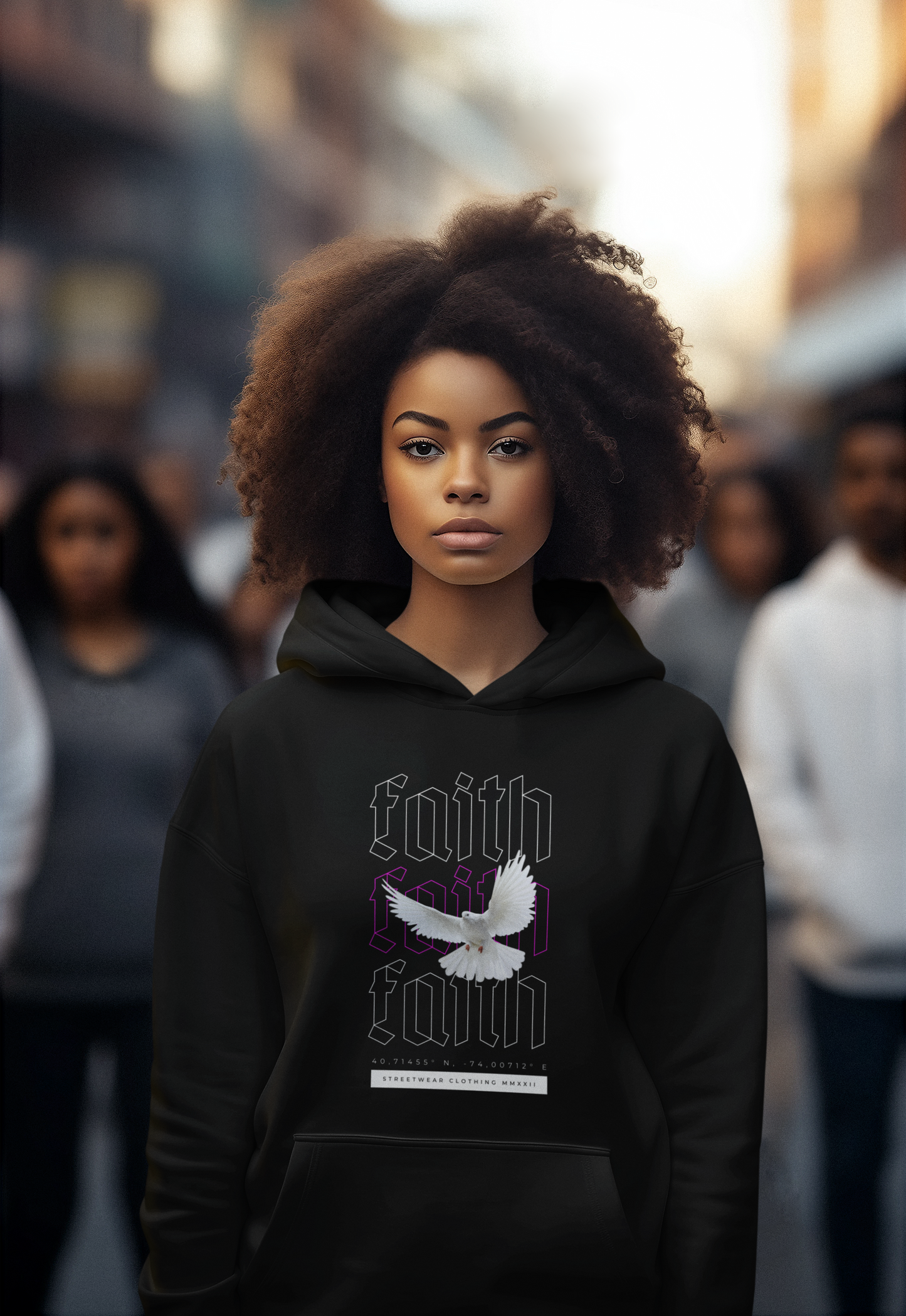 Faith Graphic Hoodie - Dove and Streetwear Vibes