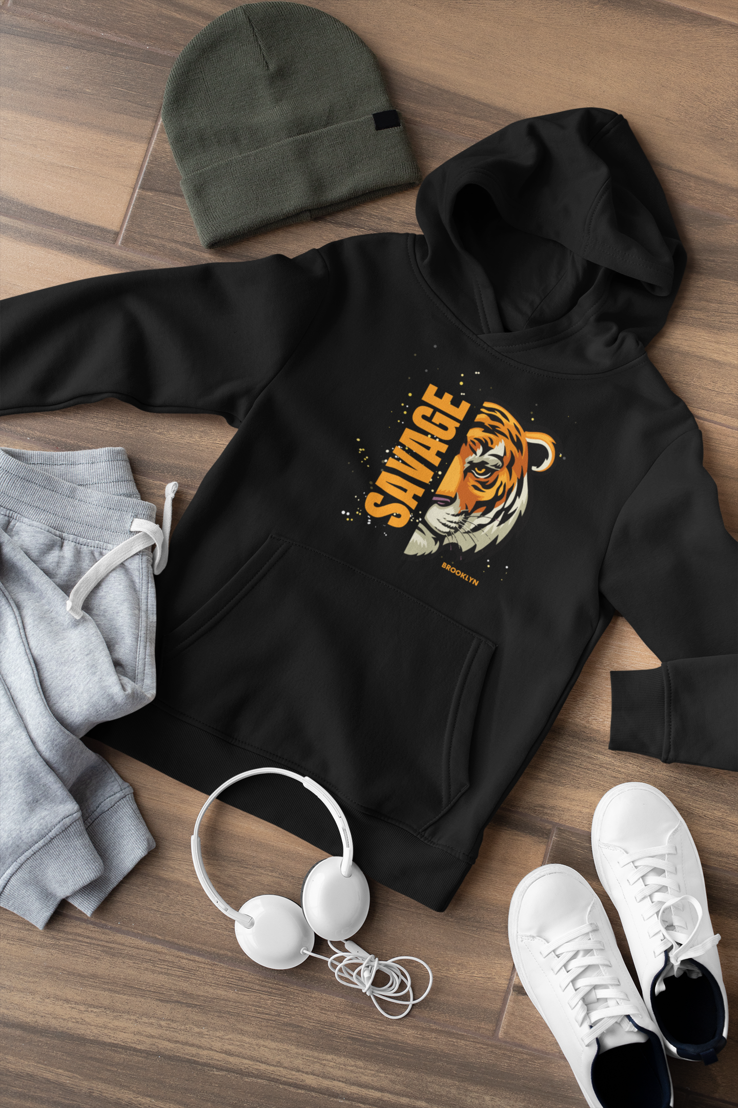 Bold Tiger Graphic Hoodie - Savage Brooklyn Style