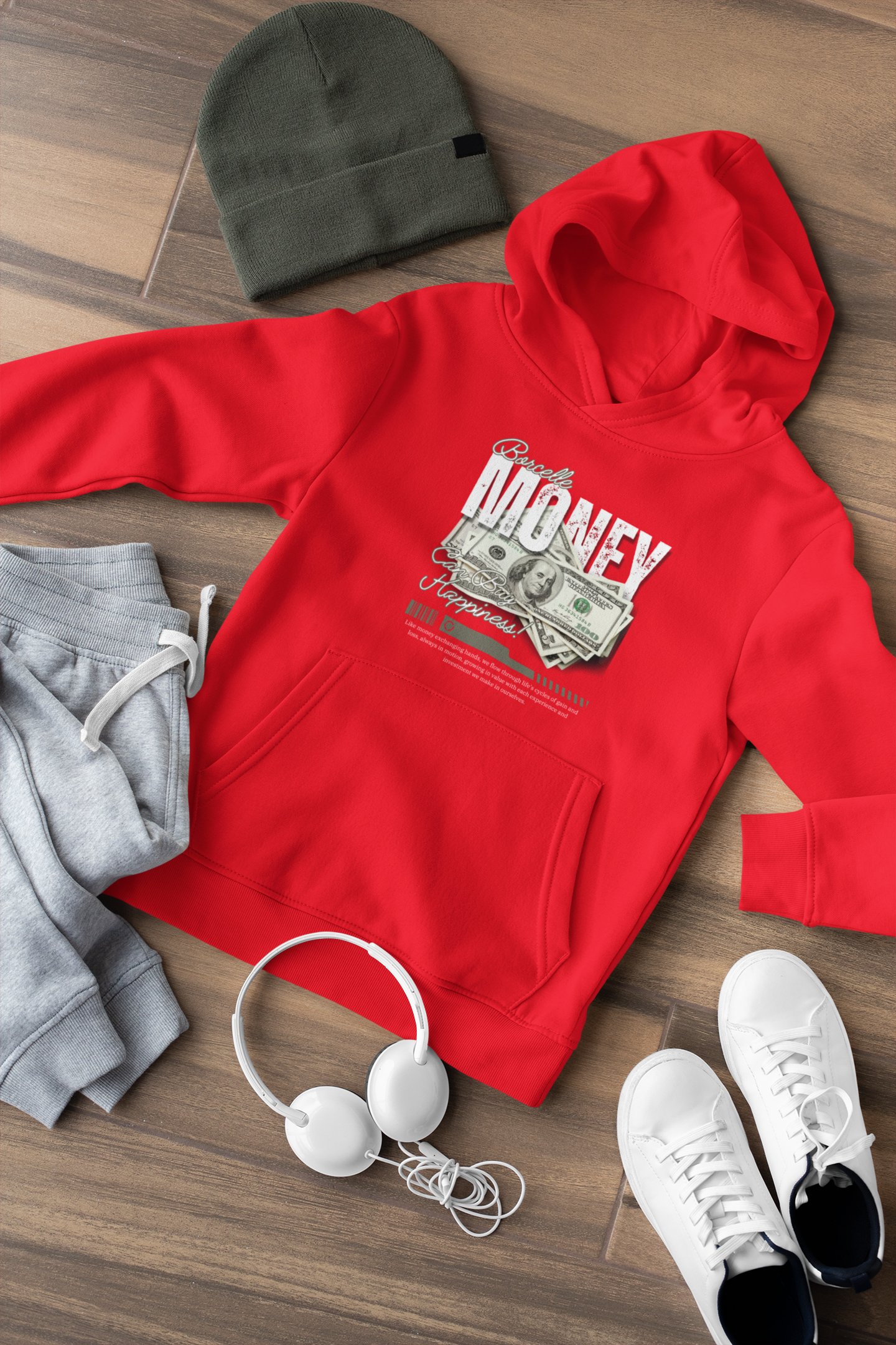 Money Can Buy Happiness Hoodie - Bold Statement Design