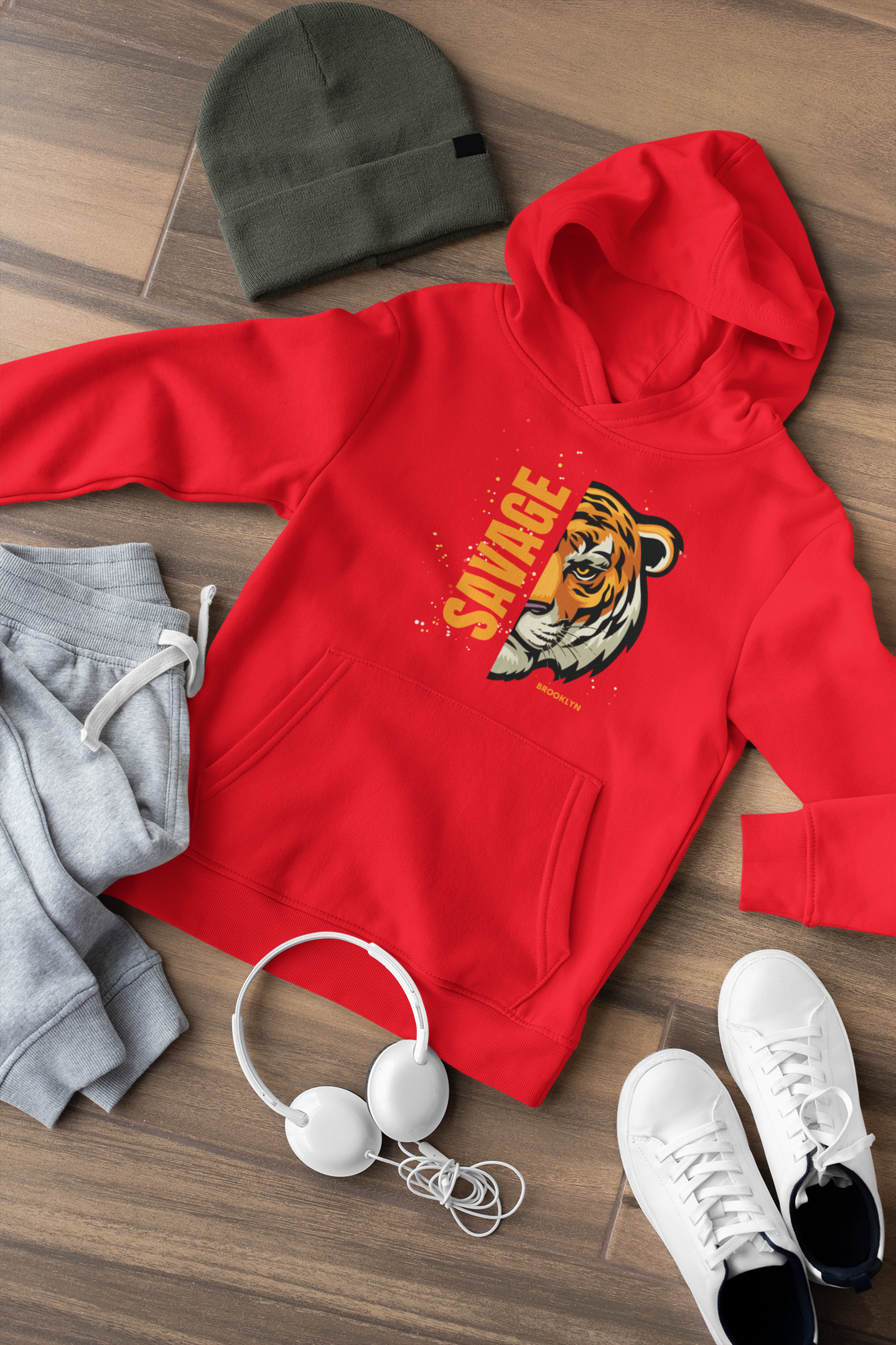 Bold Tiger Graphic Hoodie - Savage Brooklyn Style