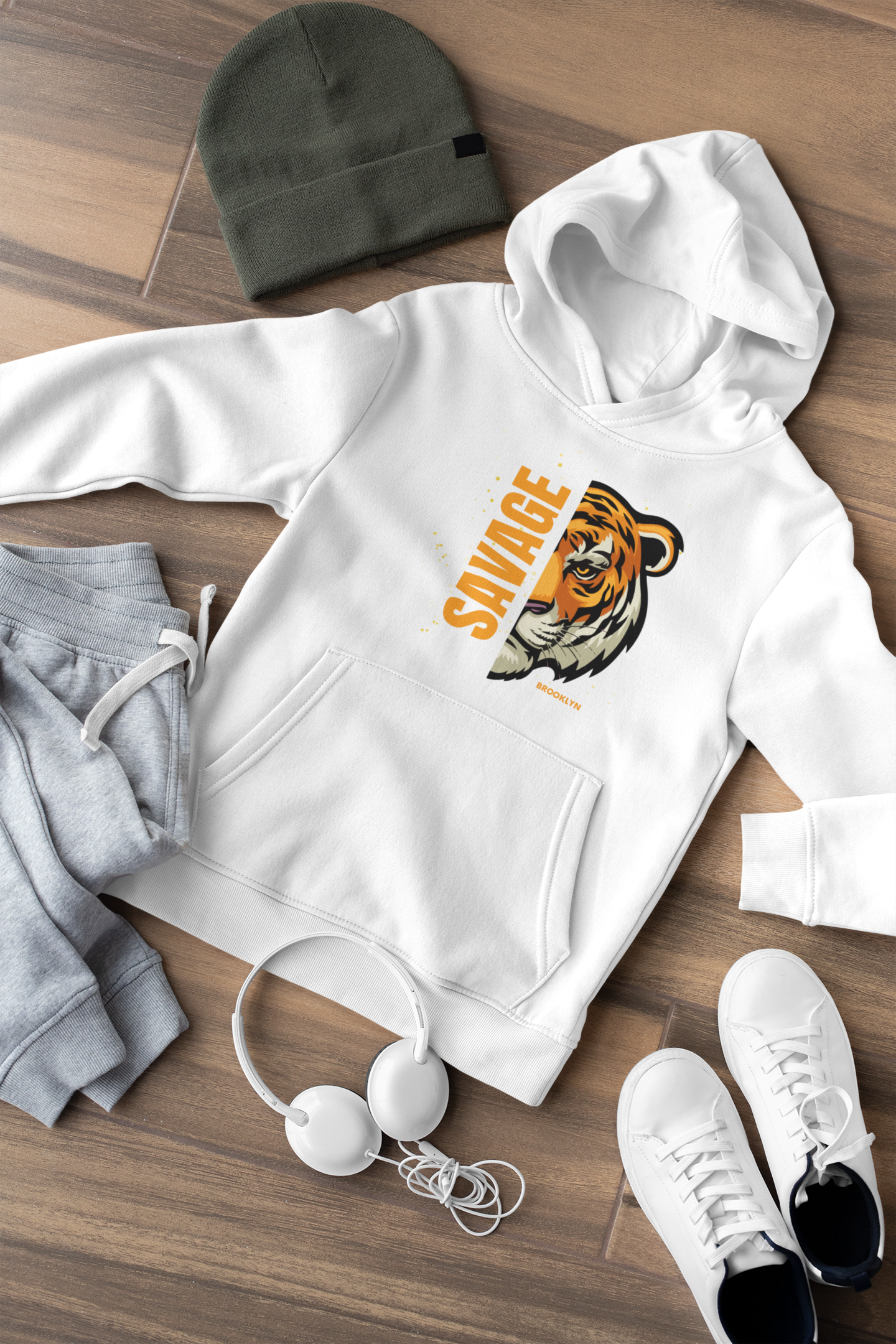 Bold Tiger Graphic Hoodie - Savage Brooklyn Style