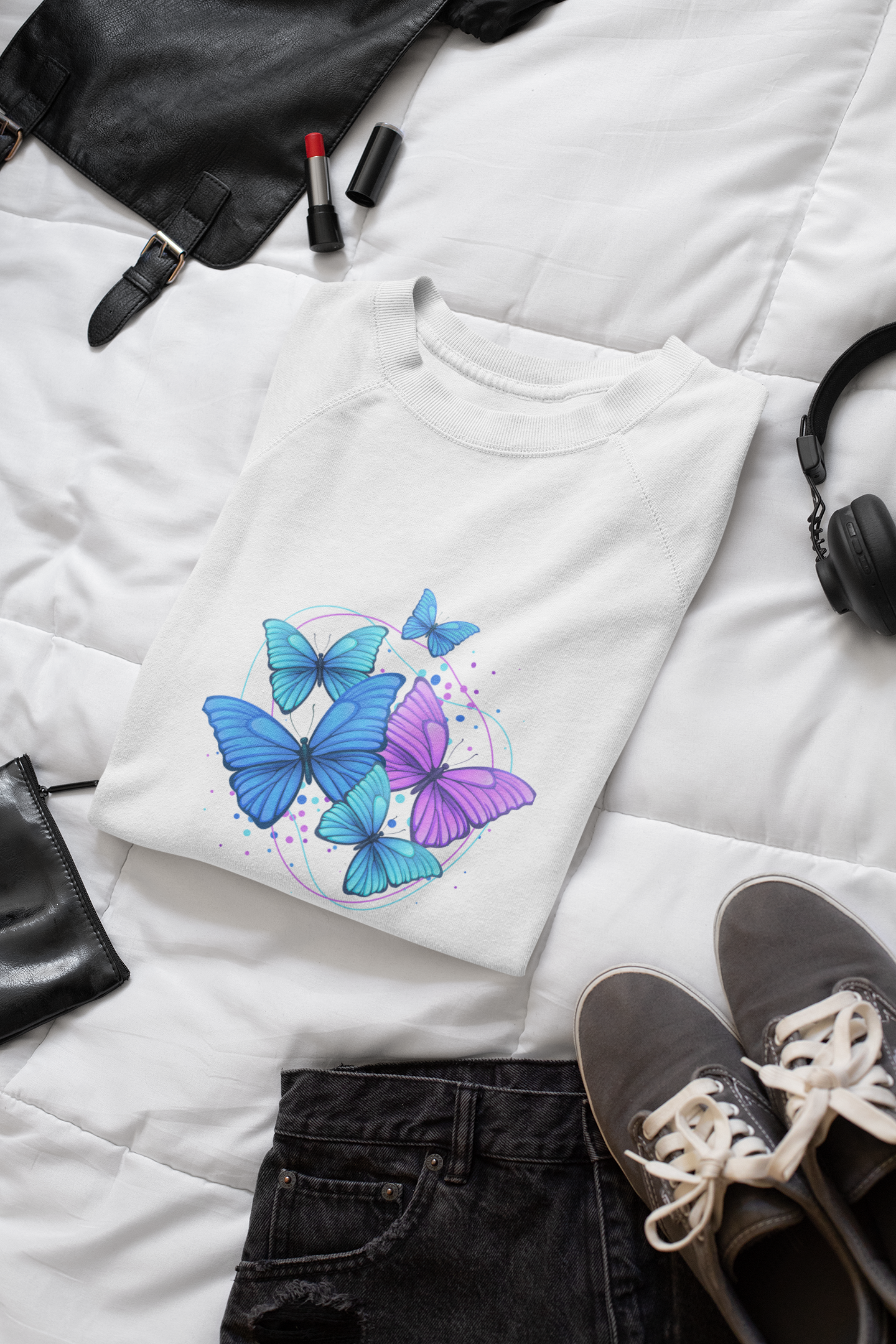 Elegant Butterfly-Inspired Sweatshirt