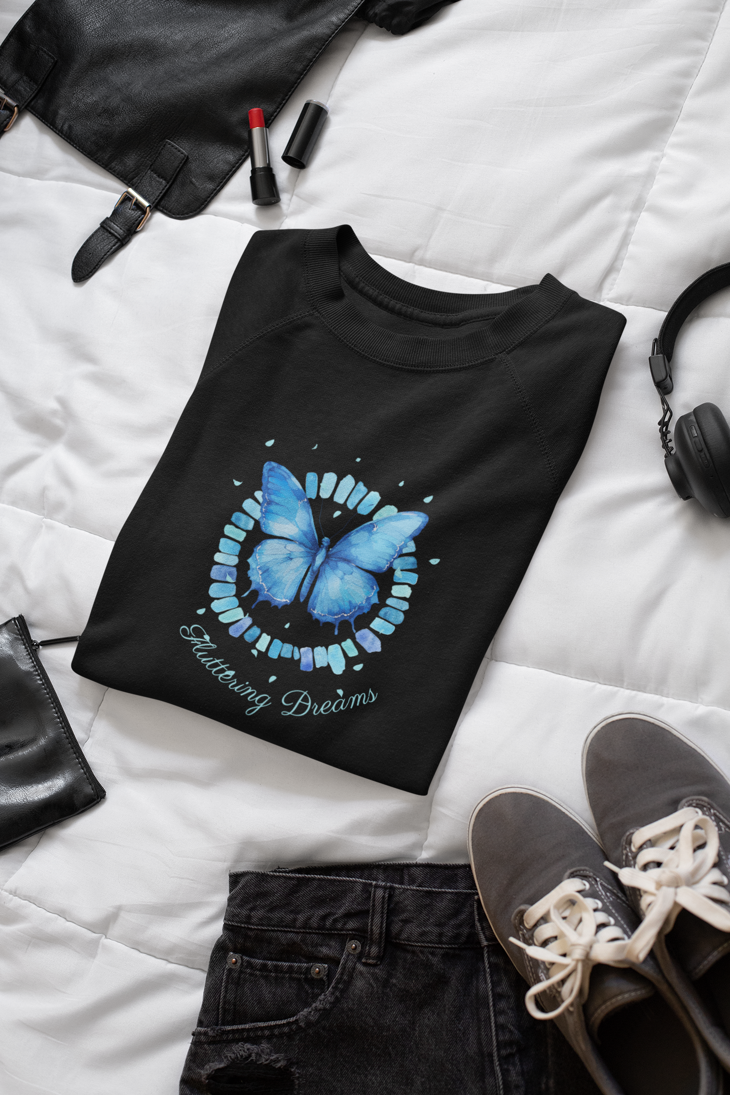 Butterfly Dreams Sweatshirt - Elegant Nature-Inspired Design