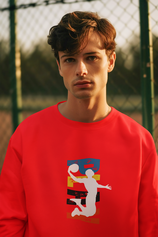 Basketball Graphic Sweatshirt - Dynamic Streetwear Style