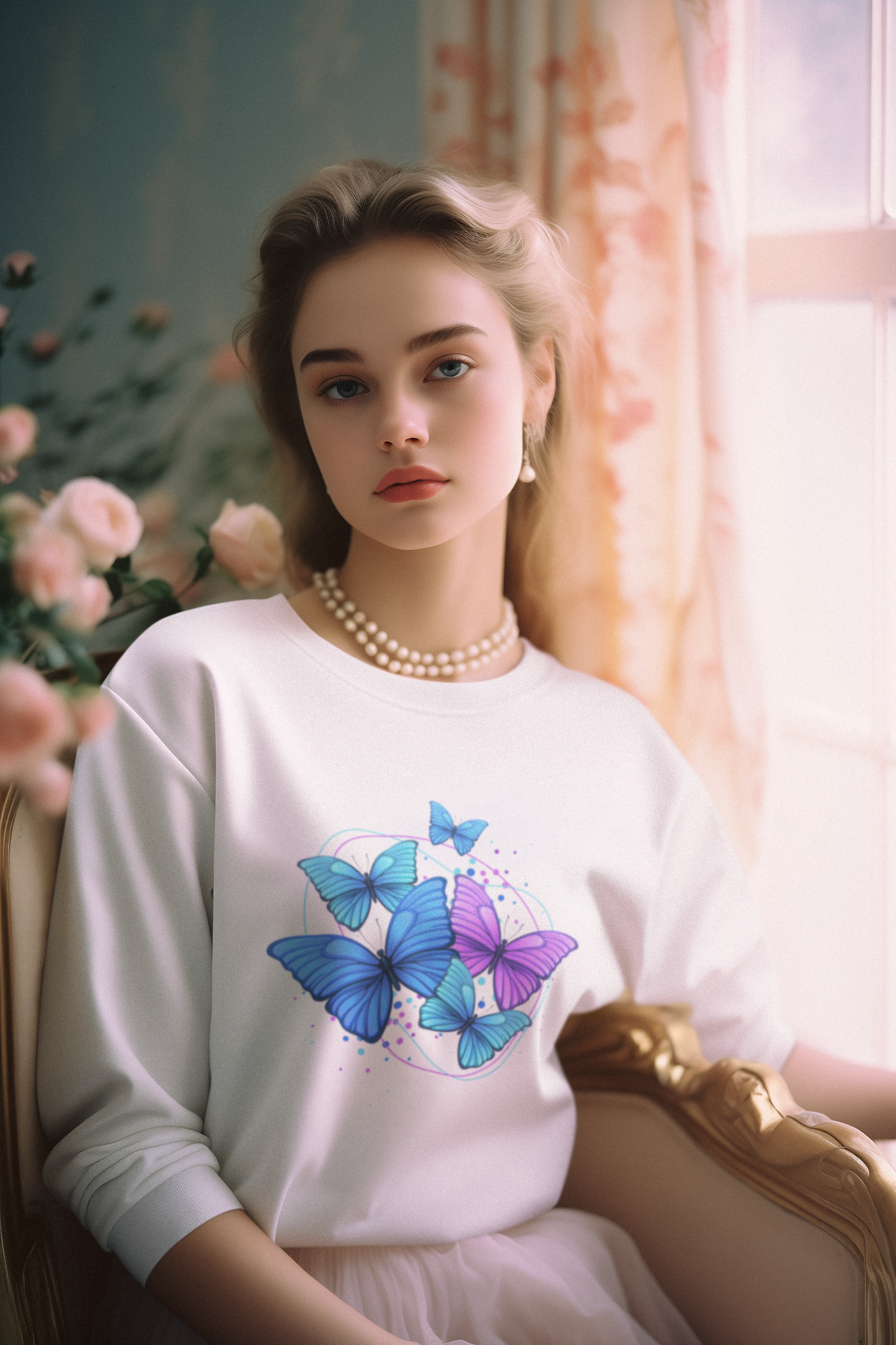 Elegant Butterfly-Inspired Sweatshirt