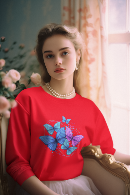 Elegant Butterfly-Inspired Sweatshirt