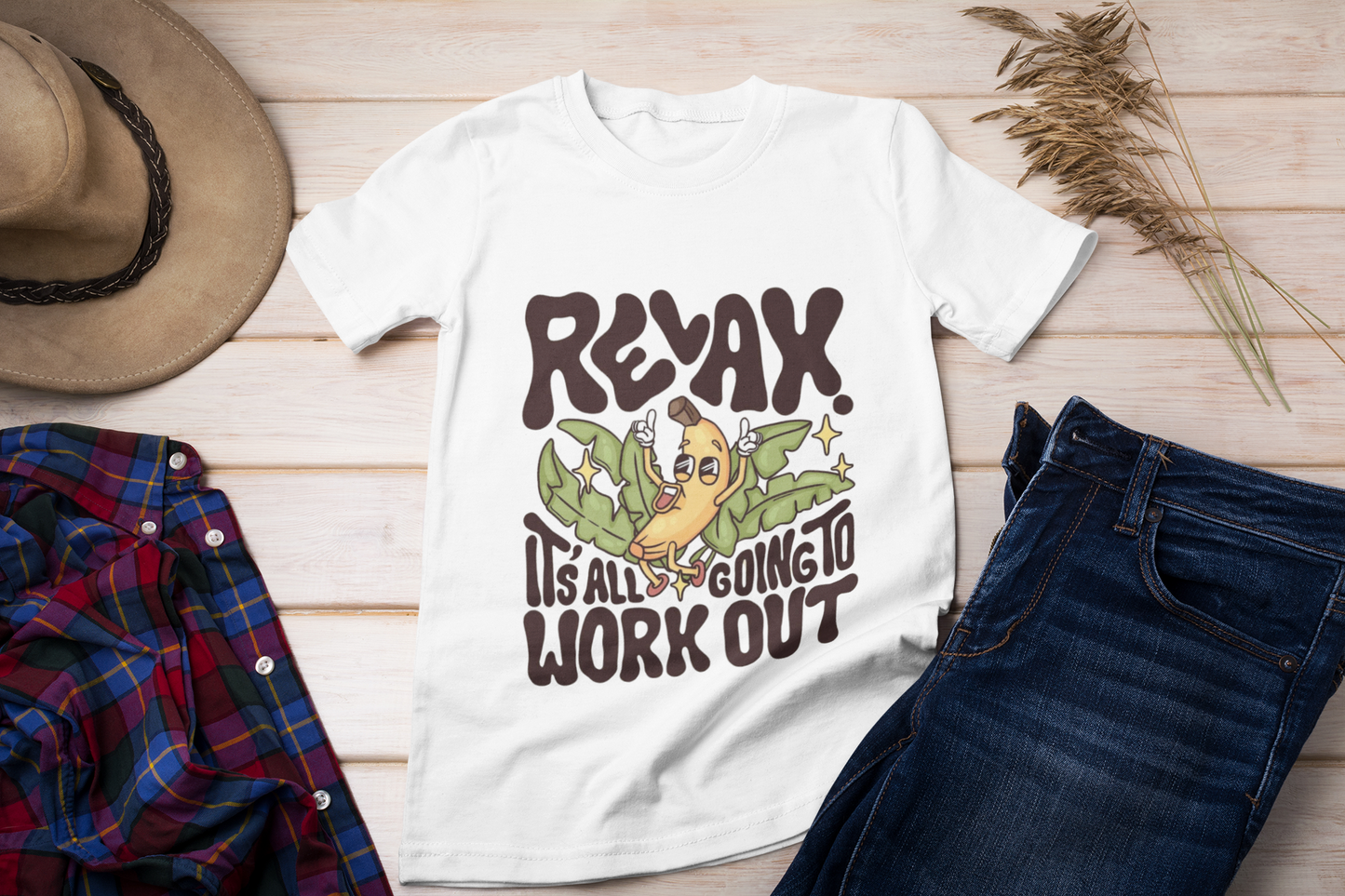 Relax Vibes T-Shirt - Casual Comfort in Nature-Inspired Style