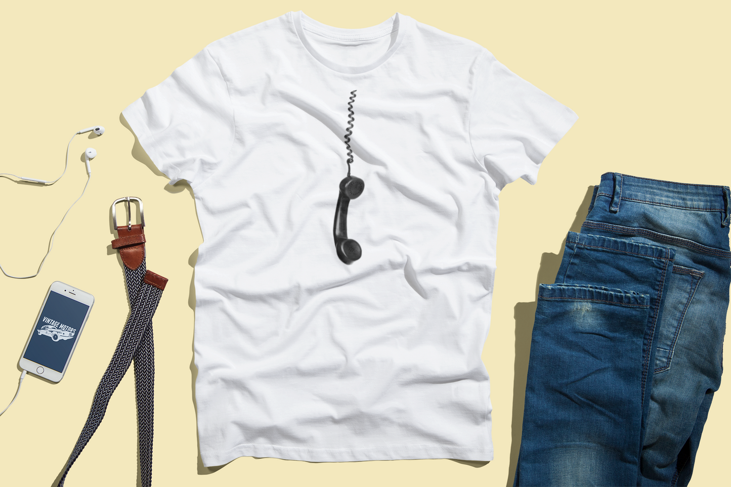 Retro Phone Handset Tee