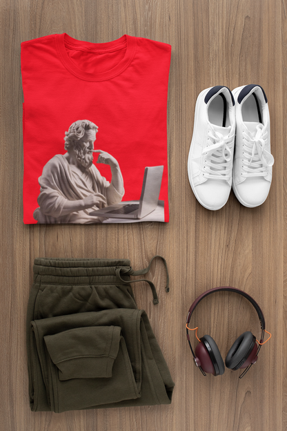 Timeless Statue Laptop Design T-Shirt