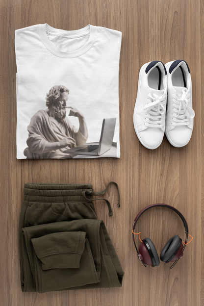 Timeless Statue Laptop Design T-Shirt