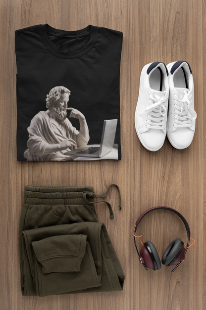 Timeless Statue Laptop Design T-Shirt